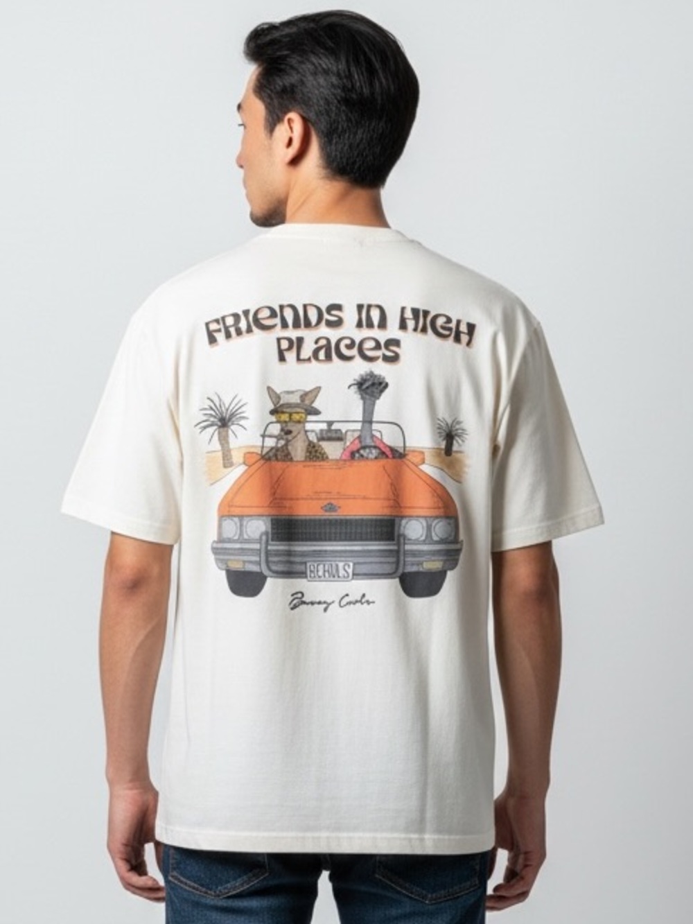 Barney Cools Graphic T Shirt Friends In High Places Tee Surf Skate Streetwear